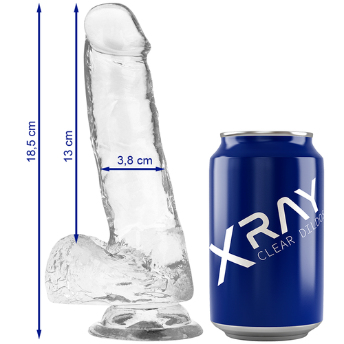 XRAY ARNS + DILDO REALISTA TRANSPARENTE 18.5CM X 3.8CM