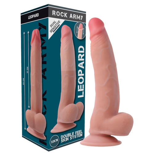 ROCKARMY ARNS + DUAL DENSITY LEOPARD DILDO REALISTA 23 CM