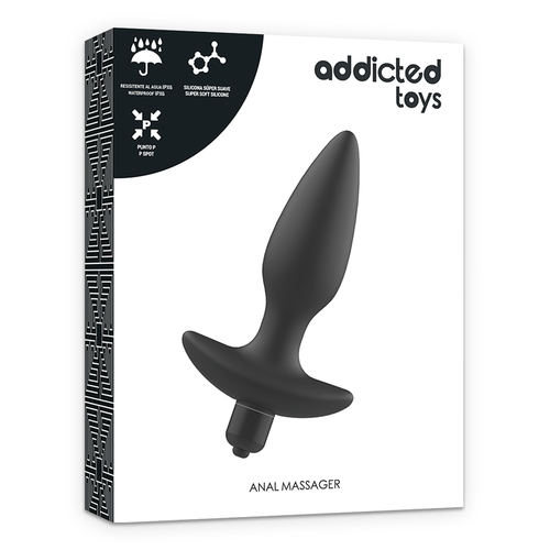 ADDICTED TOYS  MASAJEADOR PLUG ANAL CON VIBRACIN NEGRO