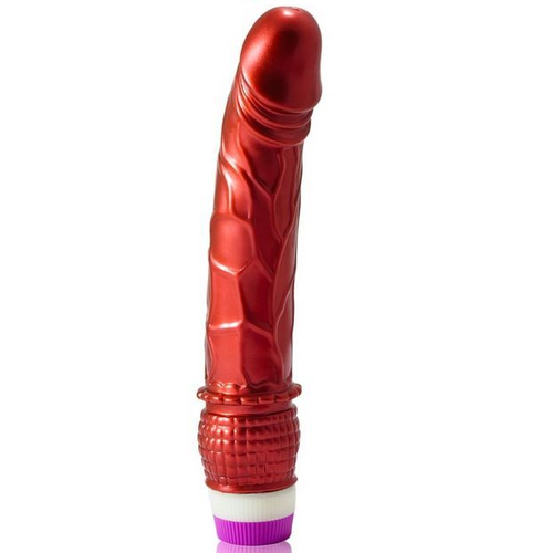 VIBRADOR ROJO REALISTICO  23 CM