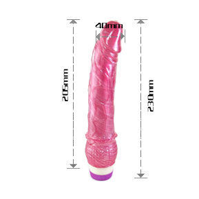 VIBRADOR ROJO REALISTICO  23 CM