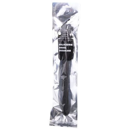 ALL BLACK RIDGED DUCHA ANAL SILICONA 27CM