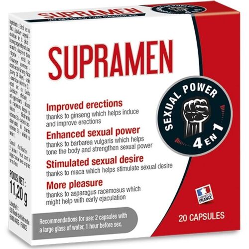 SUPRAMEN 20 CAPSULAS 4 EN 1 POTENCIA SEXUAL