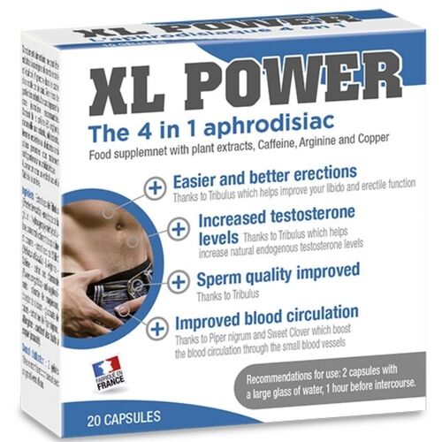 XL POWER POTENCIADOR ERECCION Y AFRODISIACO 20 CAP