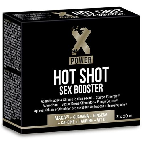 XPOWER HOT SHOT SEX BOOSTER AUMENTO LIBIDO  3 X 20 ML