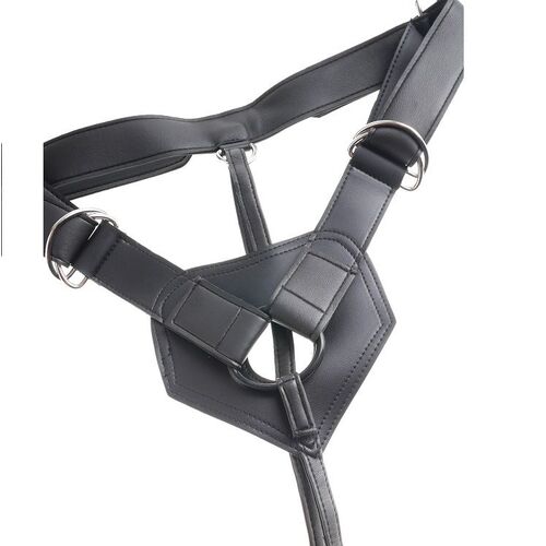 KING COCK - HARNESS CON PENE REALÍSTICO MARRÓN 20.3 CM