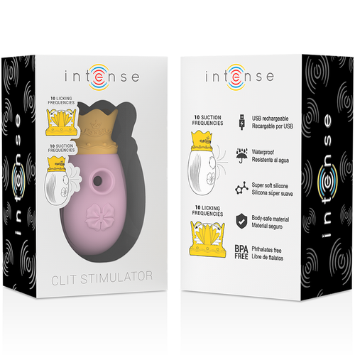 INTENSE - ESTIMULADOR CLITORIS 10 MODOS DE SUCCIN Y LICKING - ROSA