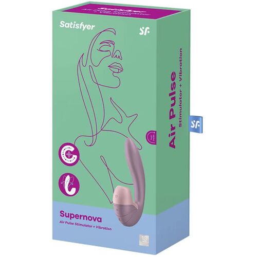 SATISFYER SUPERNOVA ESTIMULADOR Y VIBRADOR - ROSA