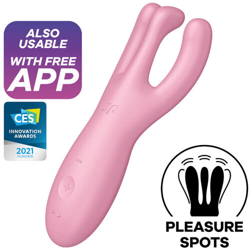 SATISFYER THREESOME 4 VIBRADOR APP - ROSA