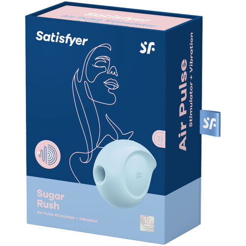 SATISFYER SUGAR RUSH ESTIMULADOR Y VIBRADOR - AZUL