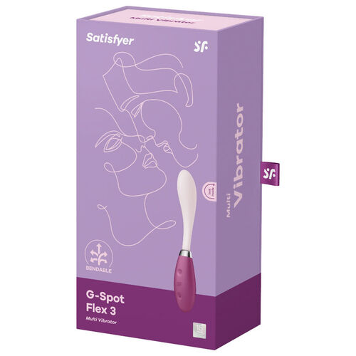 SATISFYER G-SPOT FLEX 3 MULTI VIBRADOR - ROJO