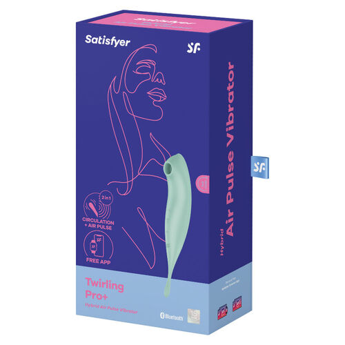 SATISFYER TWIRLING PRO+ ESTIMULADOR Y VIBRADOR - VERDE