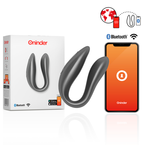 ONINDER ESTIMULADOR PUNTO G & CLÍTORIS NEGRO - FREE APP