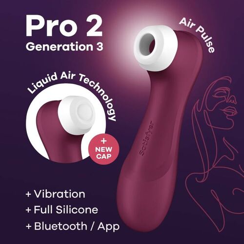 SATISFYER - PRO 2 GENERACIN 3 GRANATE BLUETOOTH & APP