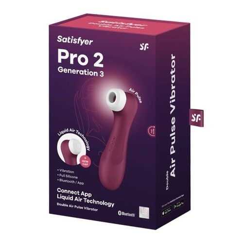 SATISFYER - PRO 2 GENERACIN 3 GRANATE BLUETOOTH & APP