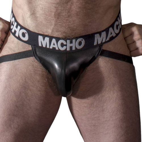MACHO - MX25NC JOCK CUERO NEGRO M
