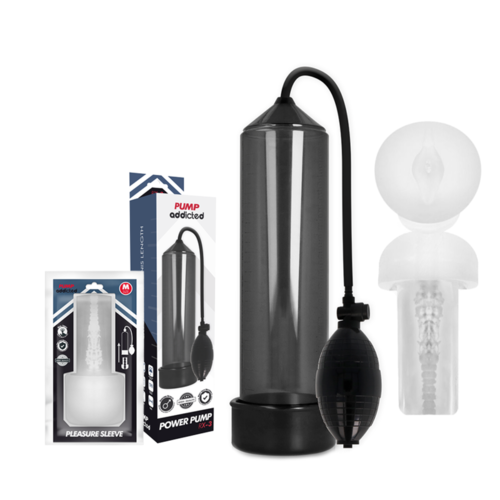 PUMP ADDICTED - RX3 BOMBA ERECCIN NEGRO CON MASTURBADOR