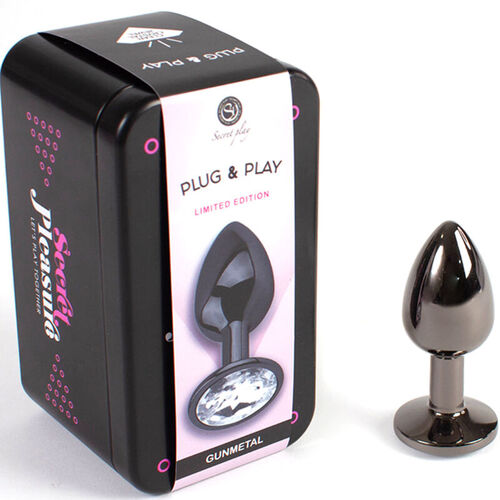 SECRET PLAY - GUNMETAL BUTT PLUG TALLA S 7 CM