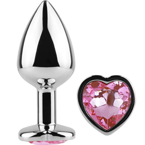 SECRET PLAY - METAL BUTT PLUG CORAZN FUCSIA TALLA S 7 CM