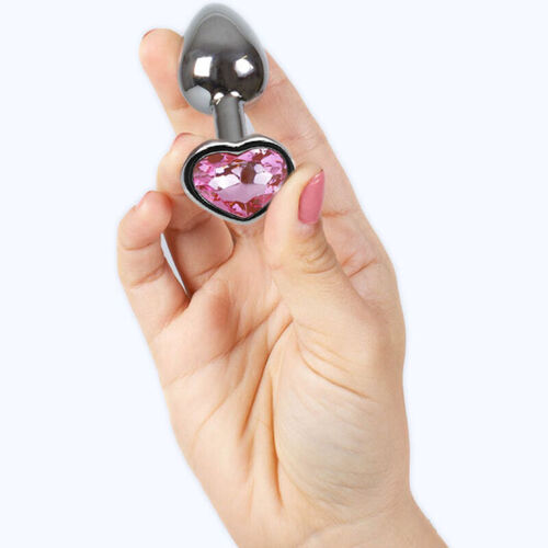 SECRET PLAY - METAL BUTT PLUG CORAZN FUCSIA TALLA S 7 CM