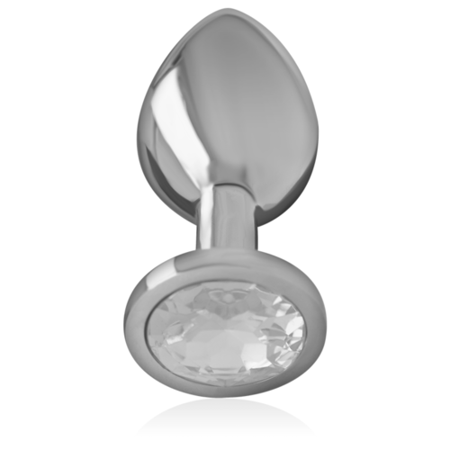 INTENSE - PLUG ANAL METAL CON CRISTAL PLATA TALLA S