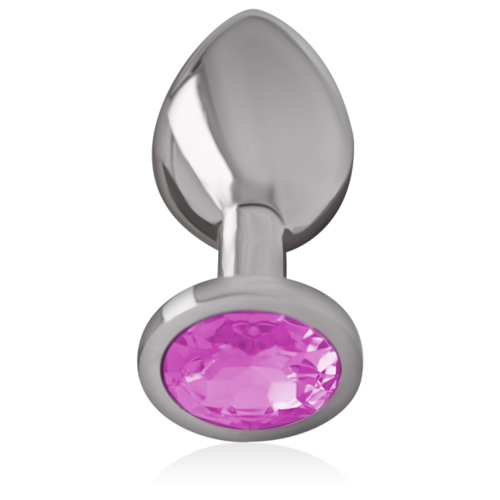 INTENSE - PLUG ANAL METAL CON CRISTAL ROSA TALLA L