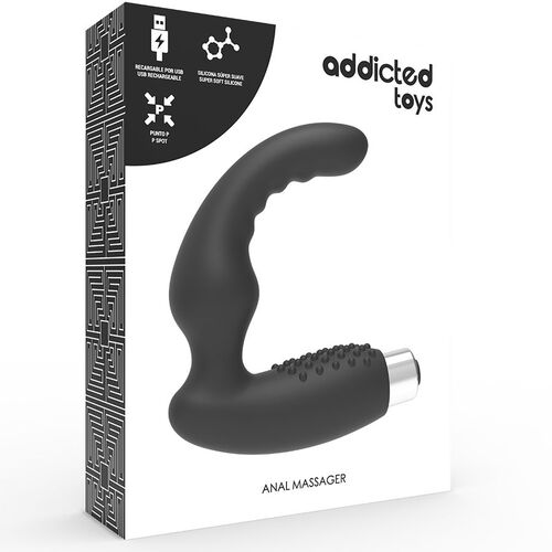 ADDICTED TOYS VIBRADOR PROSTTICO RECARGABLE MODEL 2 - NEGRO