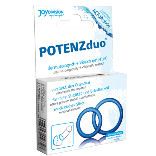 POTENZ DUO ANILLOS PARA PENE AZUL - M