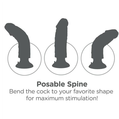 DILDO VIBRADOR KING COCK CON TESTICULOS 17.78 CM NATURAL