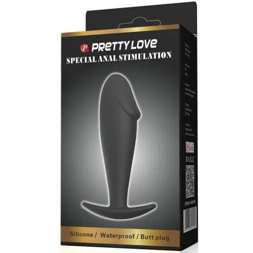 PRETTY LOVE PLUG ANAL SILICONA FORMA PENE - NEGRO