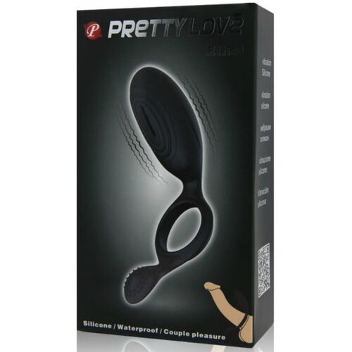 PRETTY LOVE ANILLO VIBRADOR CON ESTIMULADOR ETHEL