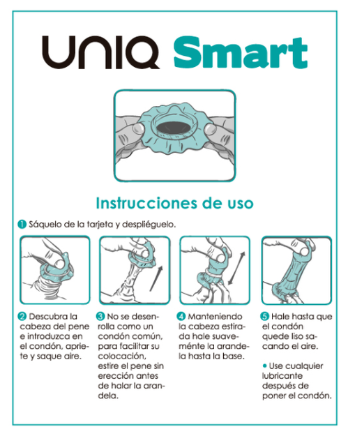 UNIQ SMART PRESERVATIVOS PRE-ERECCIÓN SIN LATEX 3 UNIDADES
