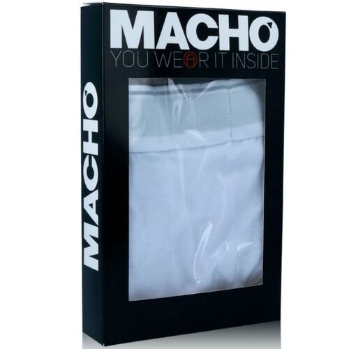 MACHO - MC086 BOXER MEDIO BLANCO TALLA S
