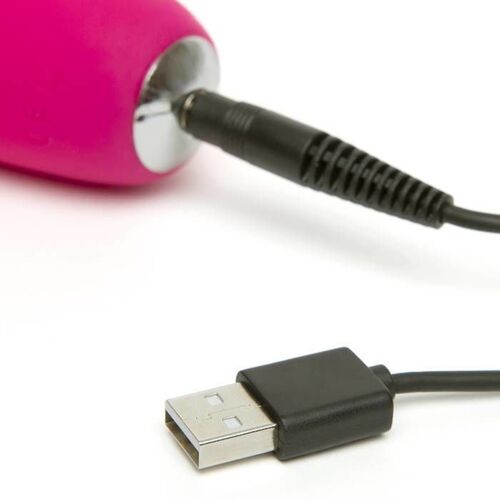 HAPPY RABBIT VIBRADOR CURVADO FINO ROSA