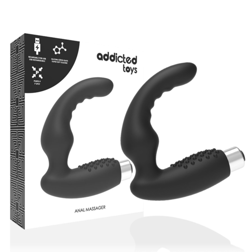 ADDICTED TOYS VIBRADOR PROSTTICO RECARGABLE MODEL 2 - NEGRO