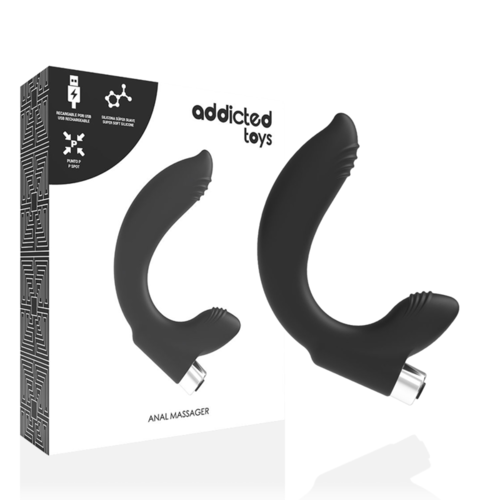 ADDICTED TOYS VIBRADOR PROSTTICO RECARGABLE MODEL 7 - NEGRO